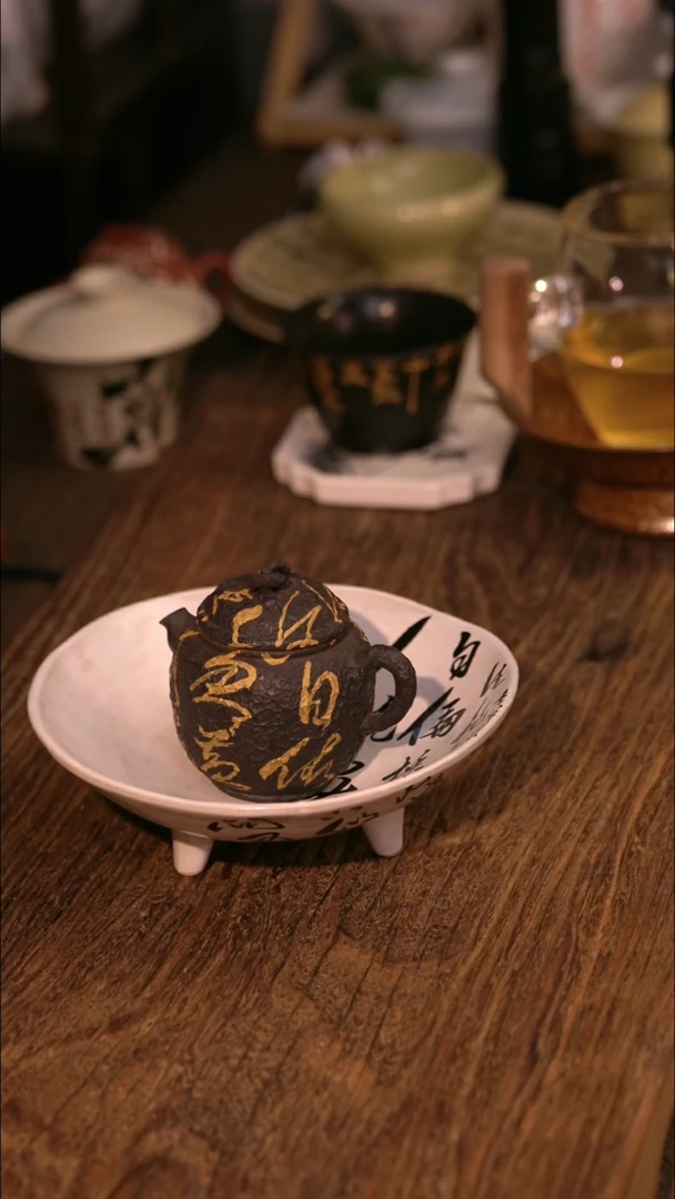 【饮酒壶承+茶壶一套】原创手绘