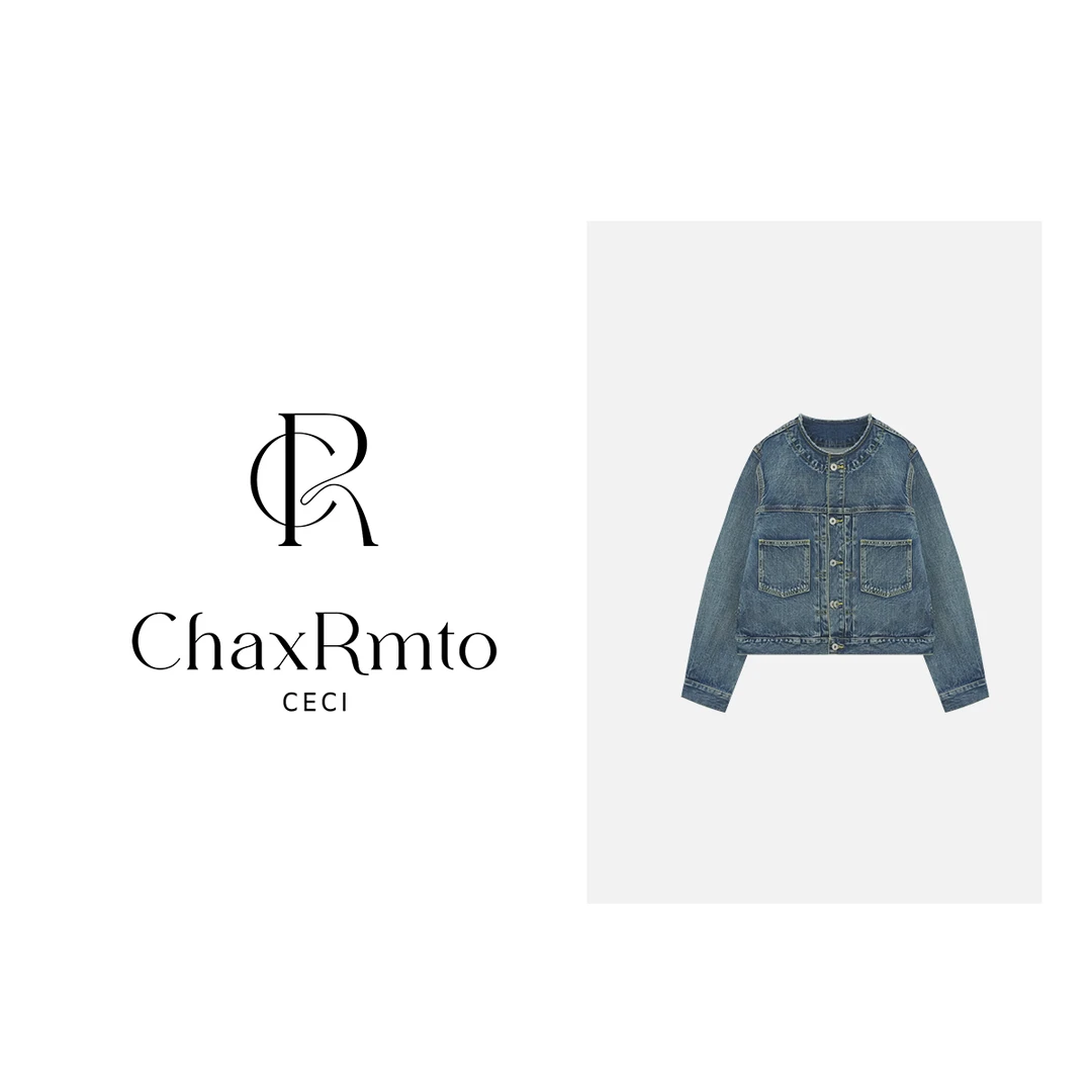 ChaxRmto 春夏100棉时尚毛领休闲长袖百搭牛仔外套 斯斯SD1A0285