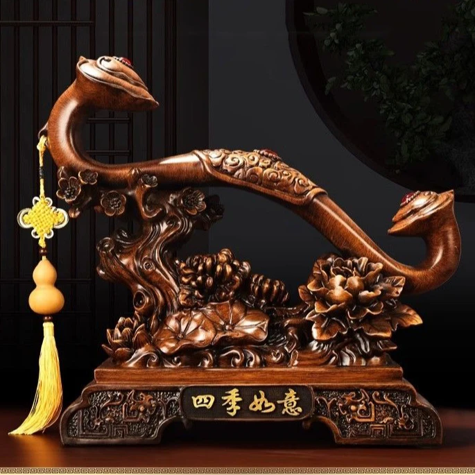 【师傅推荐】四季如意摆件中式家居客厅入户玄关酒柜装饰品摆件