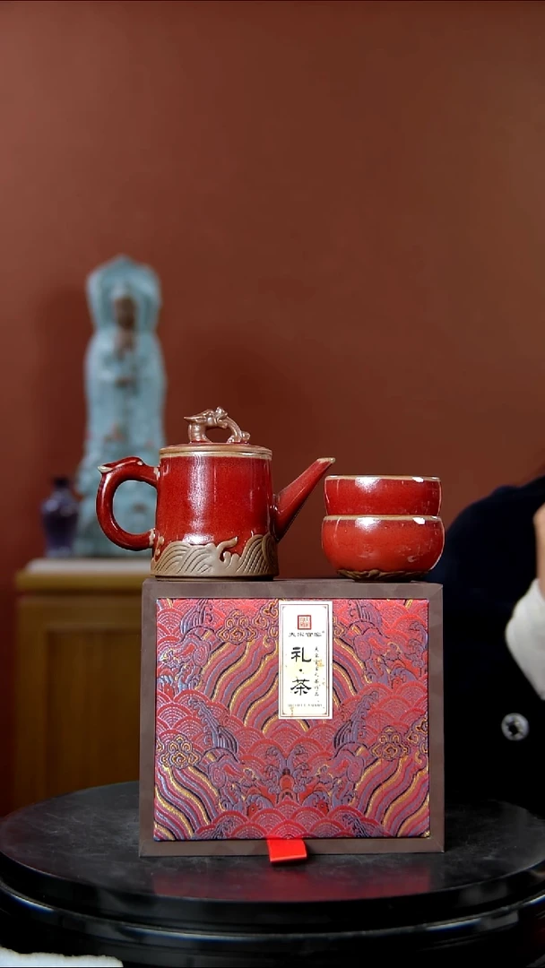 摆件大宋官窑 【龙腾四海】一壶4杯