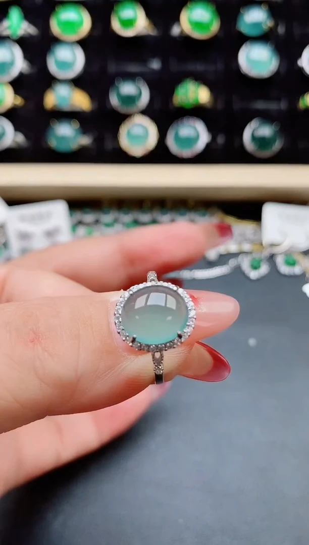 【闪购商品】翡翠戒指银S925镶嵌32321