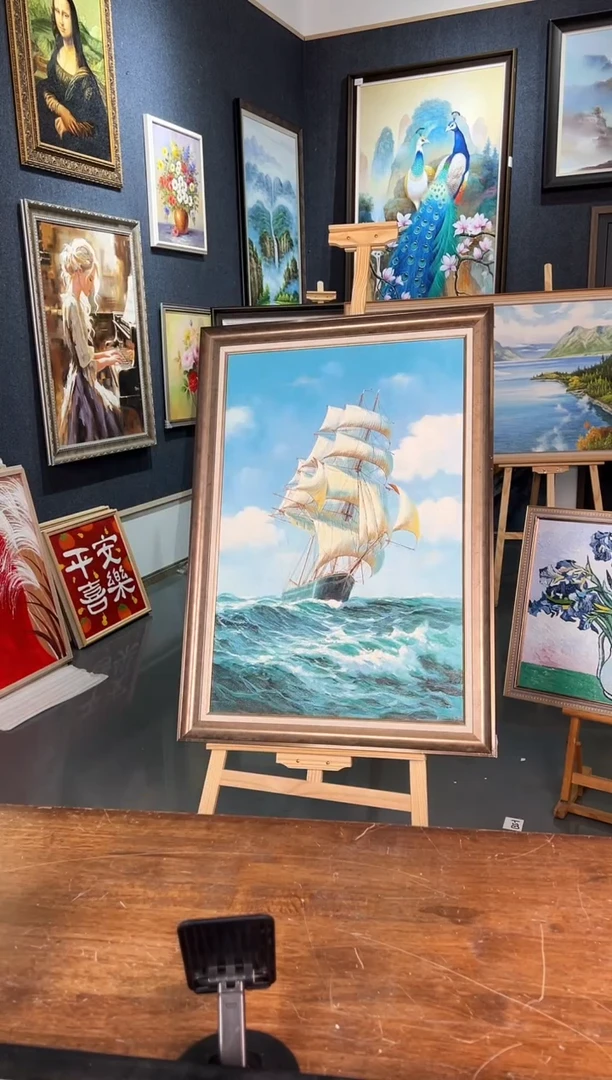 【闪购商品】油画44号 60*90 一帆风顺-手绘油画
