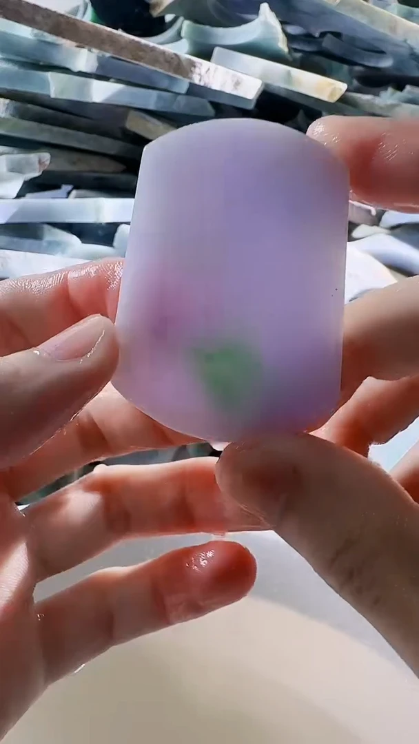 翡翠裸石缅甸翡翠A货文9734