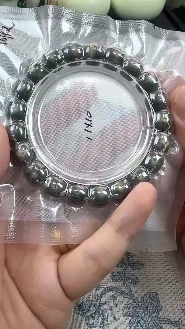手串星月菩提6石玉料糯冰单圈11×10高透精工福利