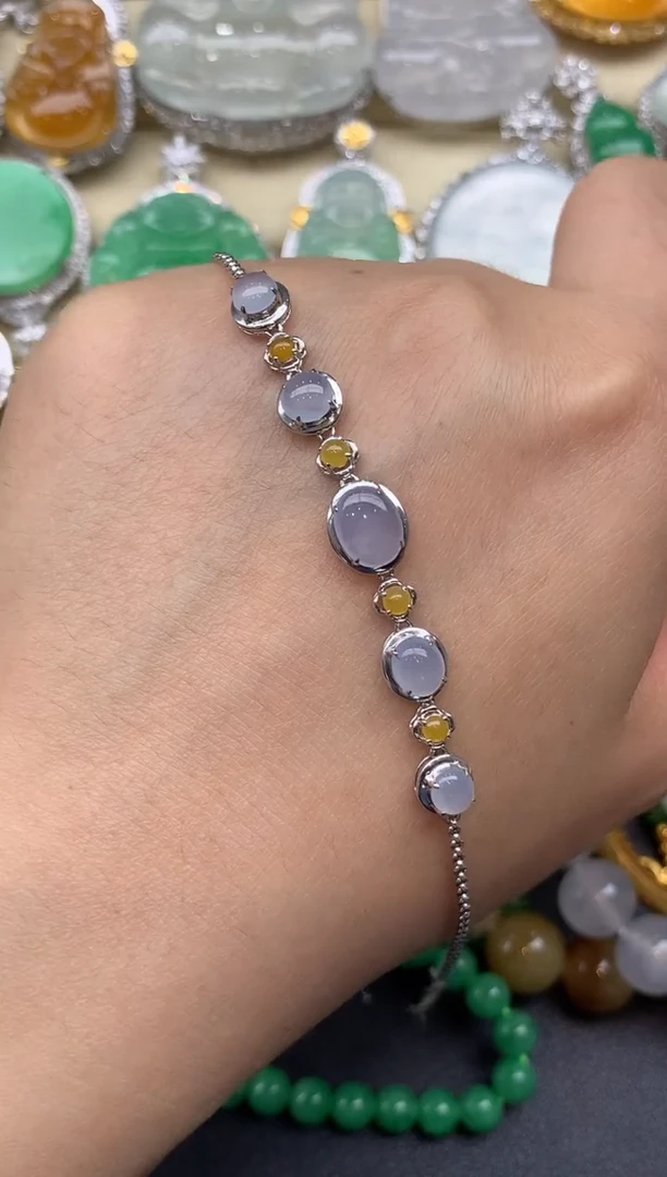 未镶嵌手串翡翠295-雪姐翡翠天天见