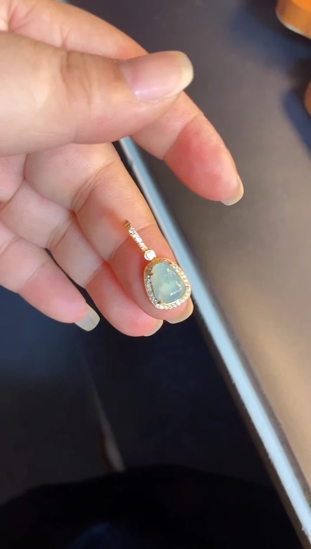 吊坠(不含链)银S925镶嵌翡翠1