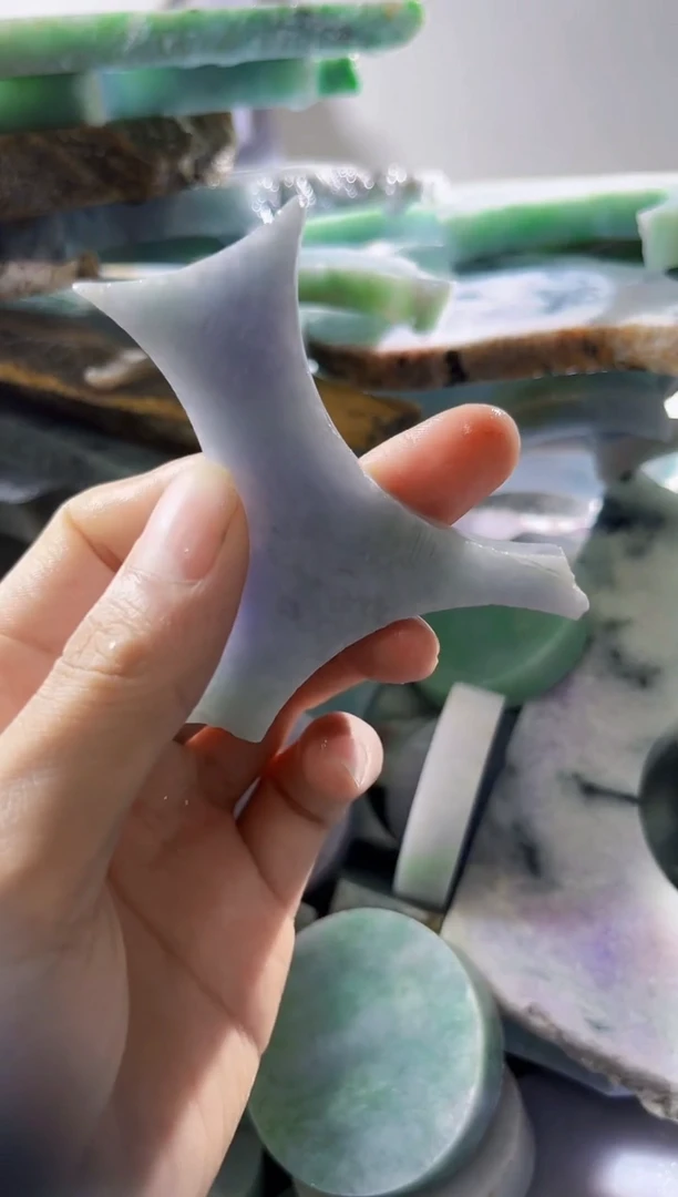 翡翠裸石缅甸翡翠A货陈7426