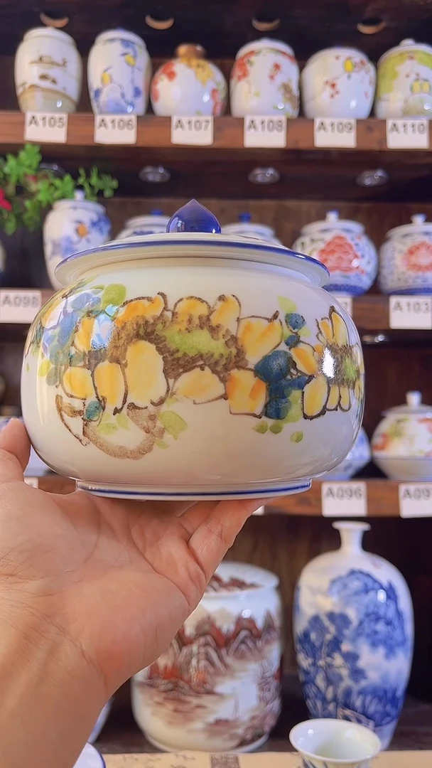 迎君陶瓷纯手工手绘9