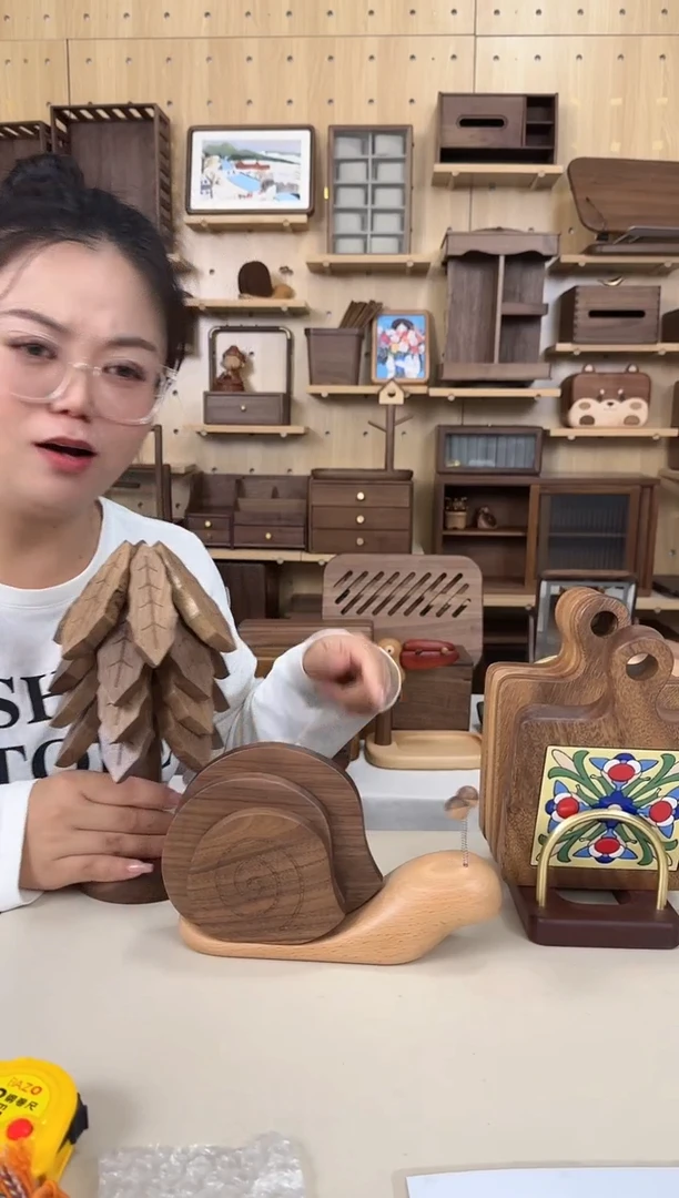 木黑胡桃蜗牛大号隔热垫