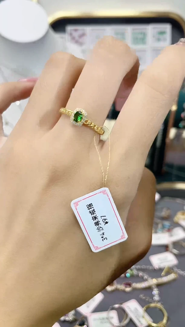 石榴石（沙弗莱）戒指银S925镶嵌天然宝石