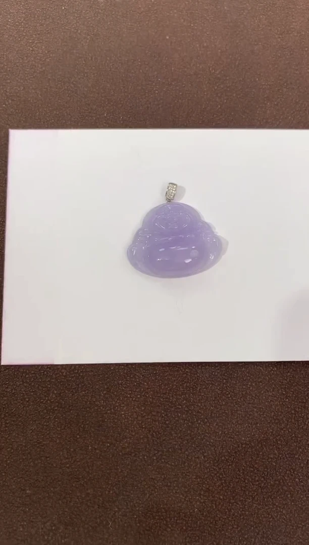 【闪购商品】翡翠颈饰18K金镶嵌天然缅甸a货翡翠