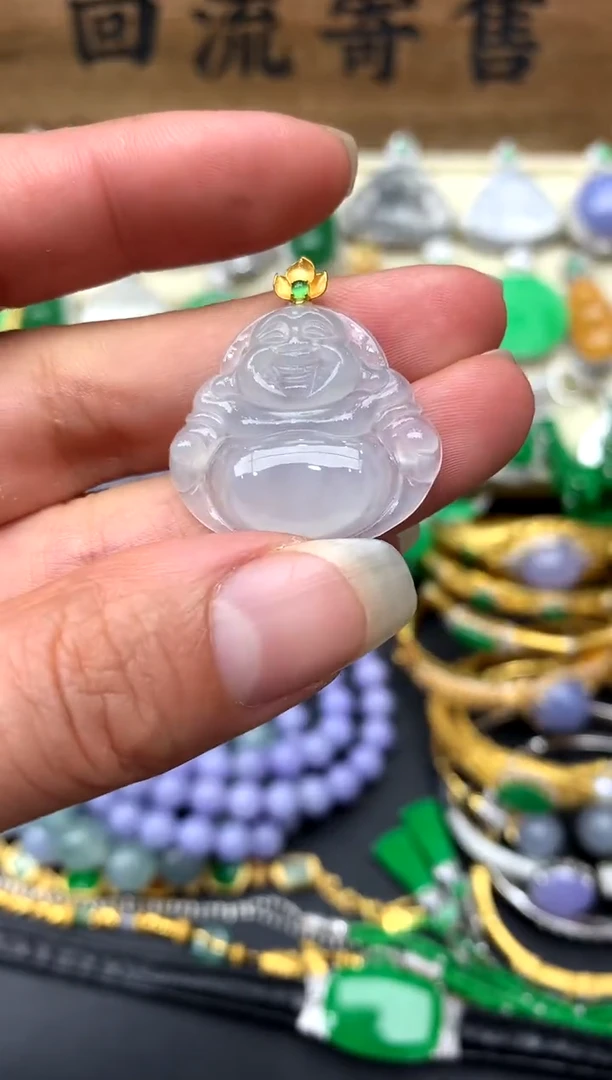 【闪购商品】翡翠颈饰18K金镶嵌111-中国好珍宝