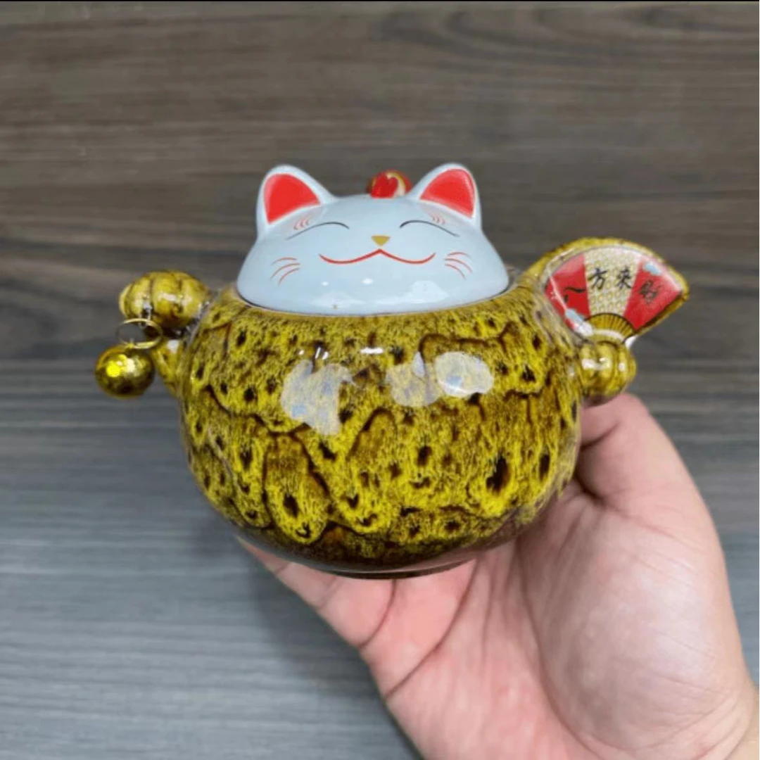 高端茶具猫猫茶叶罐