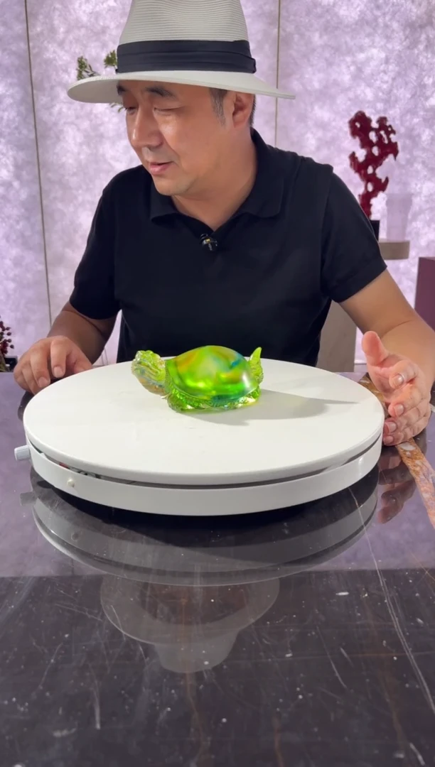摆件CS0202023祖母绿福寿龙龟艺术摆件