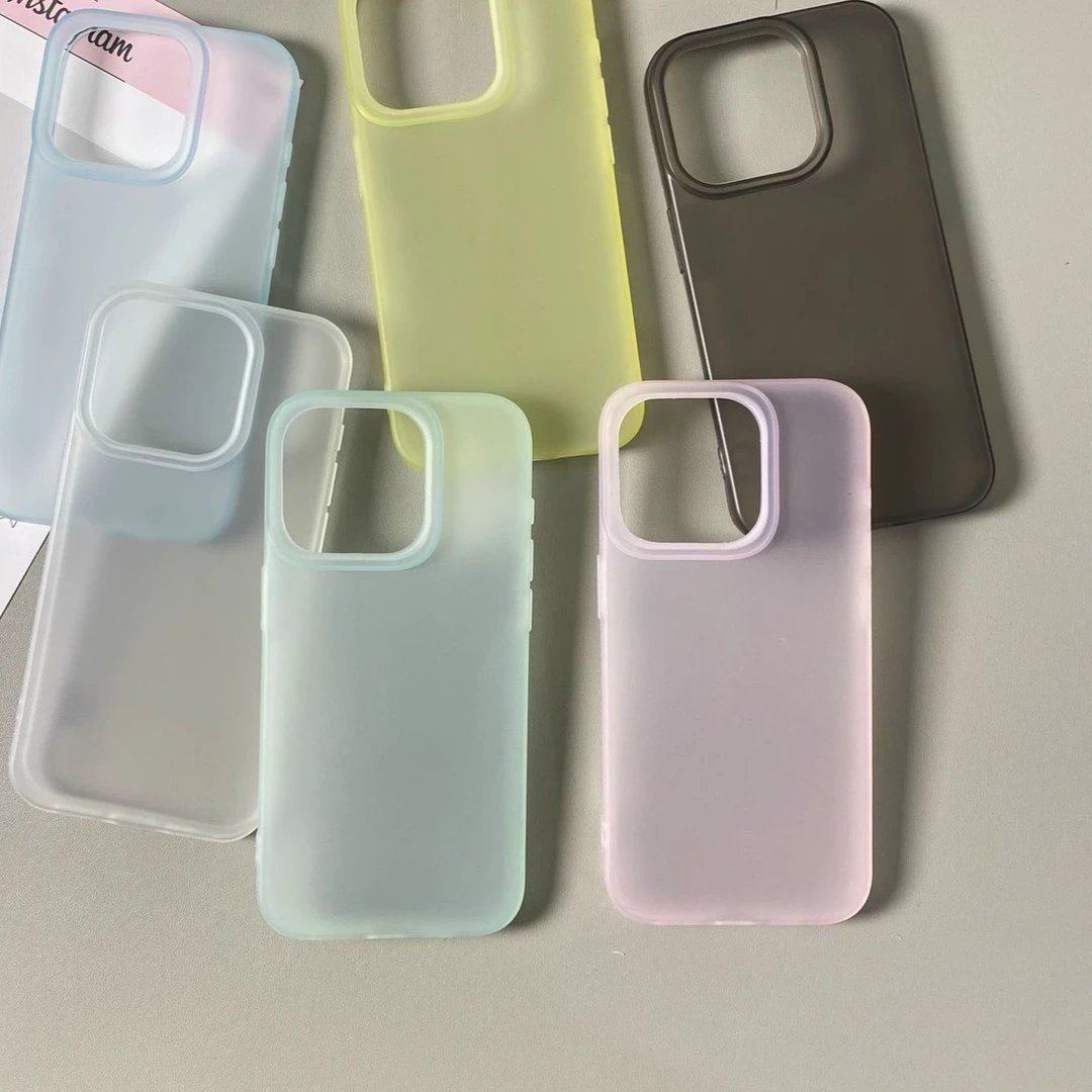 UWCYXOM磨砂果冻透明适用iPhone16手机壳14苹果15promax简约