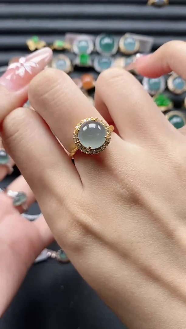 【闪购商品】翡翠戒指银S925镶嵌1111