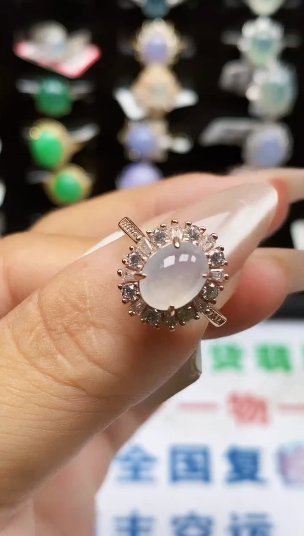 银S925镶嵌戒指翡翠1508