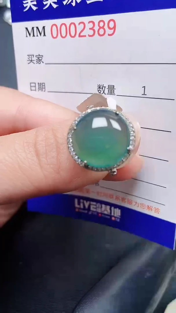 颈饰银S925镶嵌翡翠2389