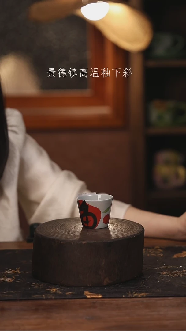 陶瓷景德镇高温釉下手绘陶瓷@L339@