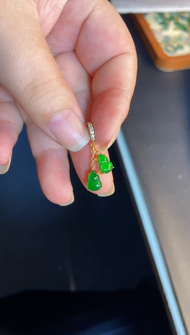 吊坠(不含链)银S925镶嵌翡翠1