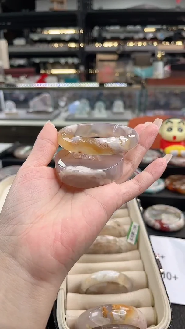 未镶嵌手镯石英质玉57圈口 （赠品镯心）35219