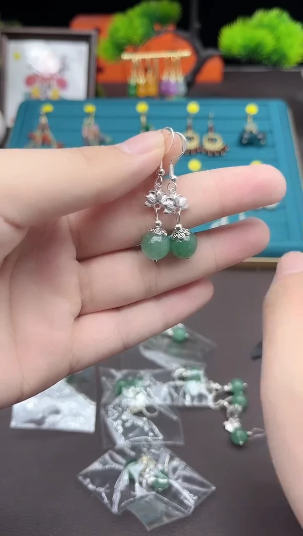 【闪购商品】玛瑙/玉髓耳钉银S925镶嵌s01000