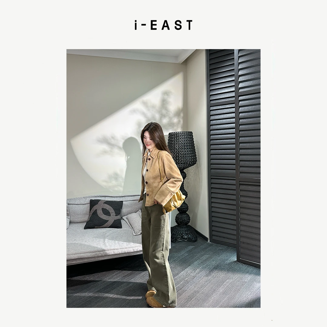 i-EAST 腿型雕塑家~大口袋设计感牛仔裤-4Q K1036