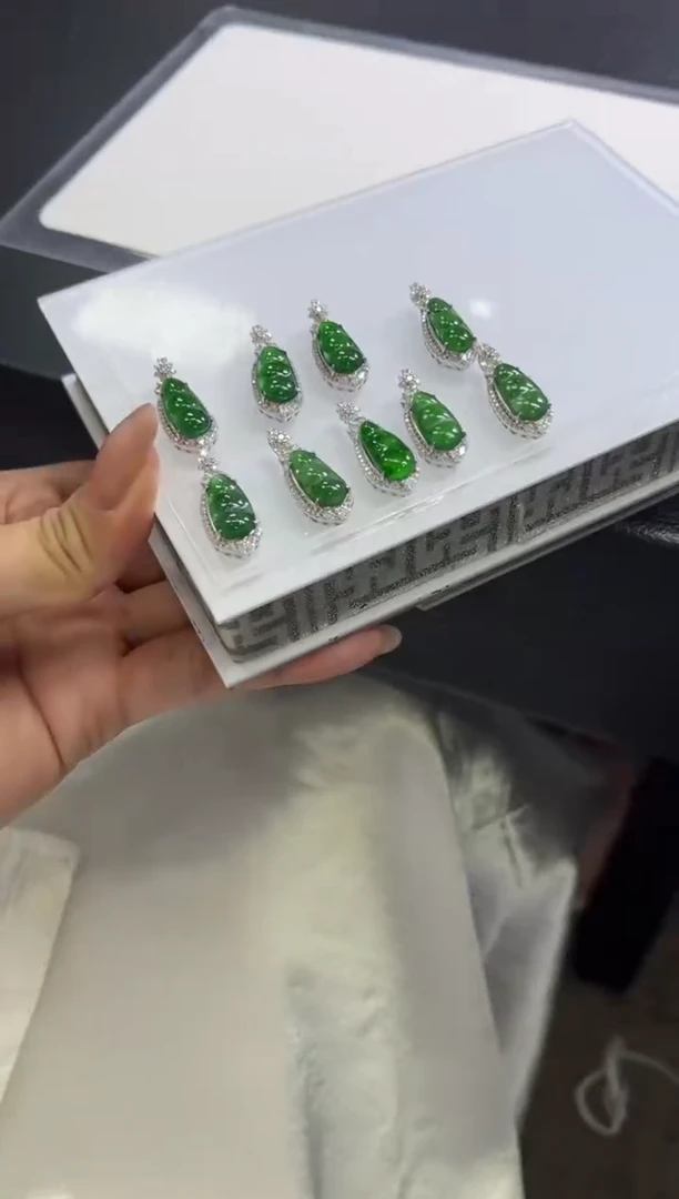 颈饰银S925镶嵌翡翠A307 /多样性发一件/配绳子