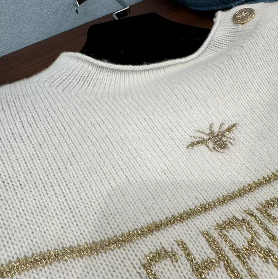 25秋冬白金配色圣诞限定羊毛针织套头