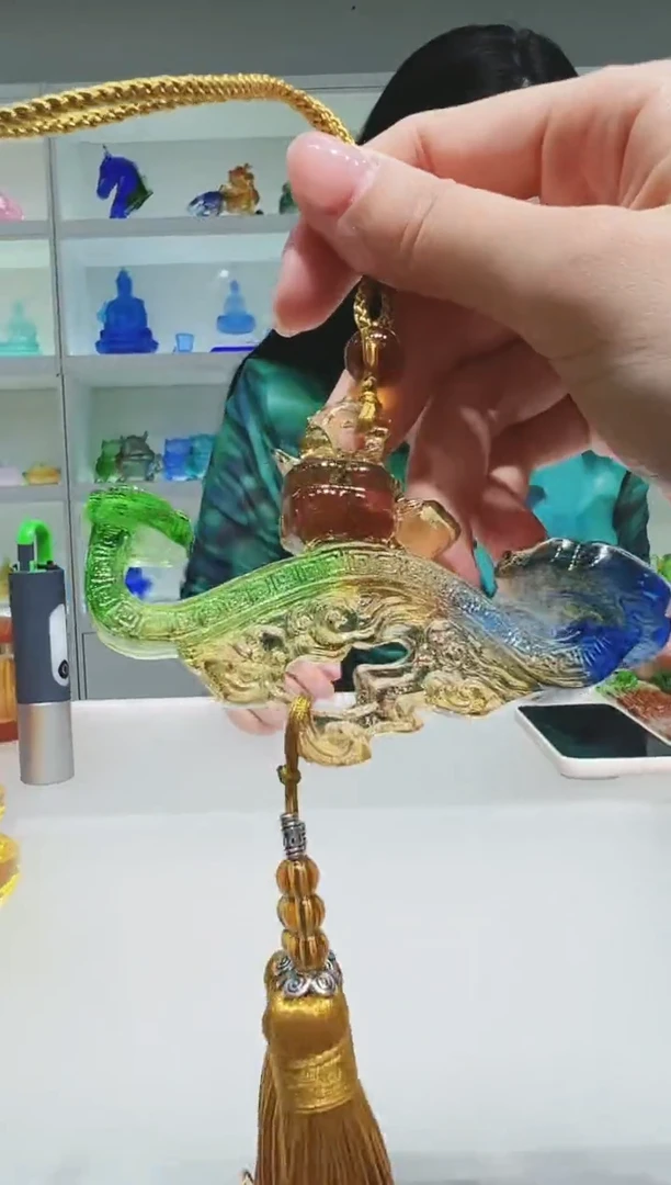 手工艺品琉璃古法琉璃车挂
