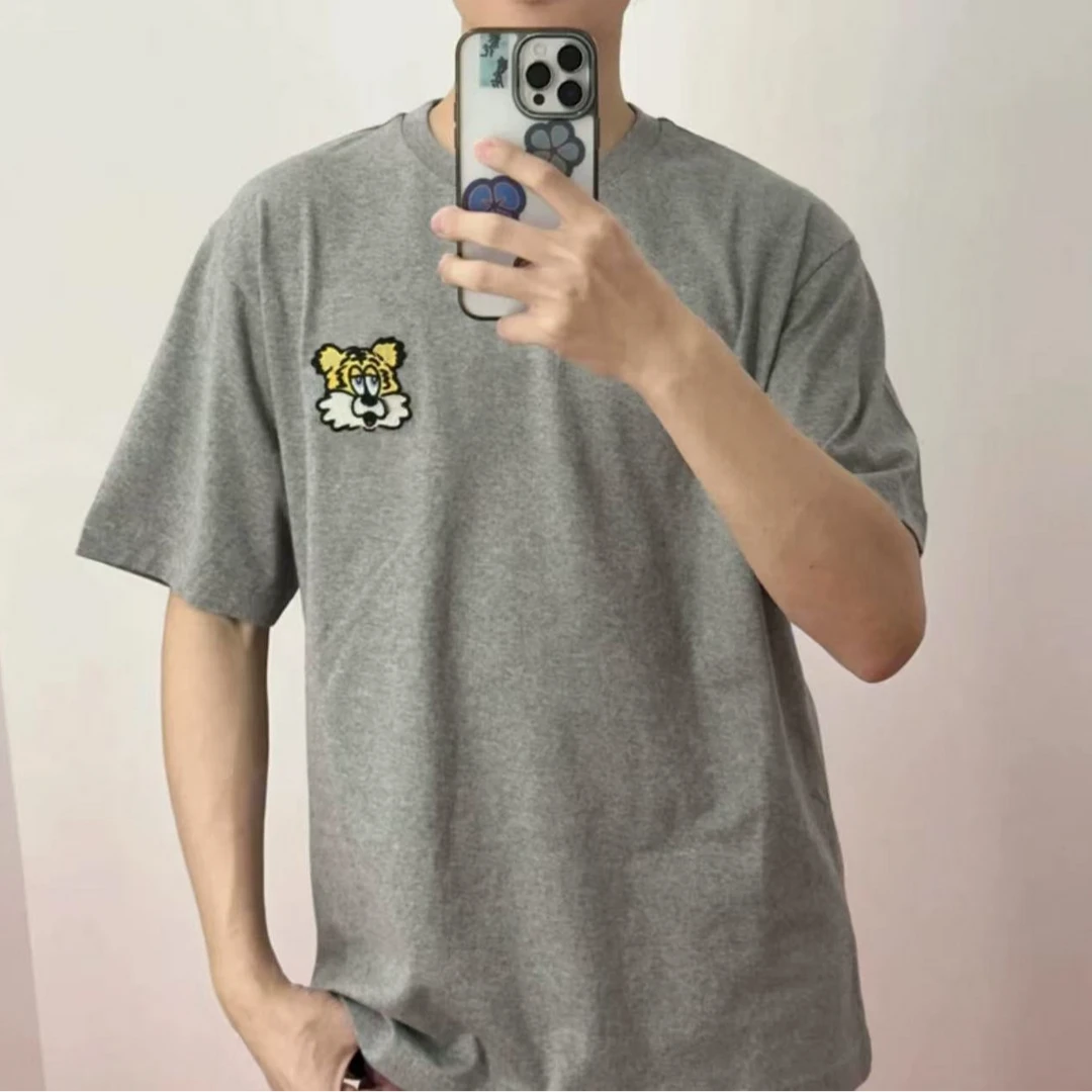 【俐心2】夏季男女同款潮流休闲百搭圆领短袖t恤-K