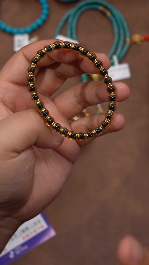 裸石蓝珀未镶嵌蓝珀手串