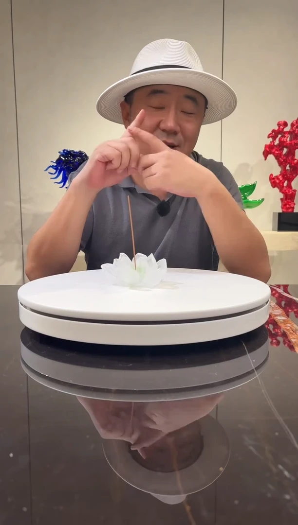 摆件CS0202009夏荷香插艺术琉璃摆件