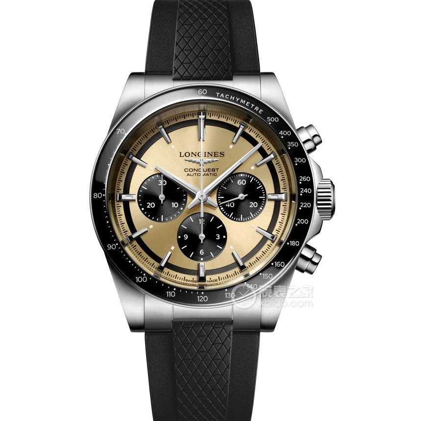 99新 Longines/浪琴 新款康卡斯三眼迪/夜光/公价31800元