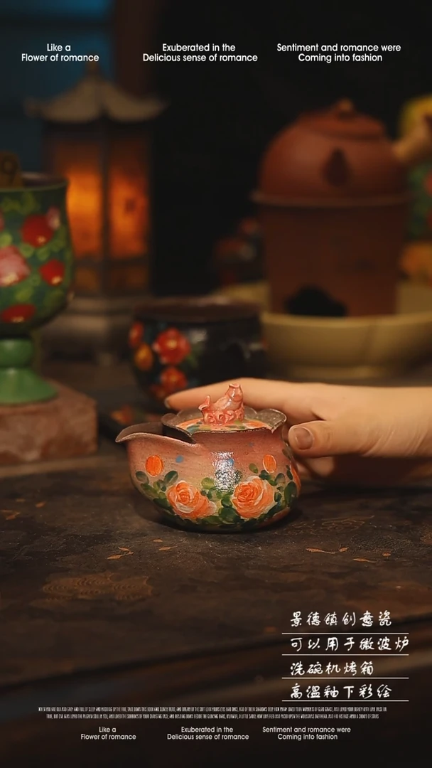 陶瓷景德镇高温釉下彩手工手绘款式