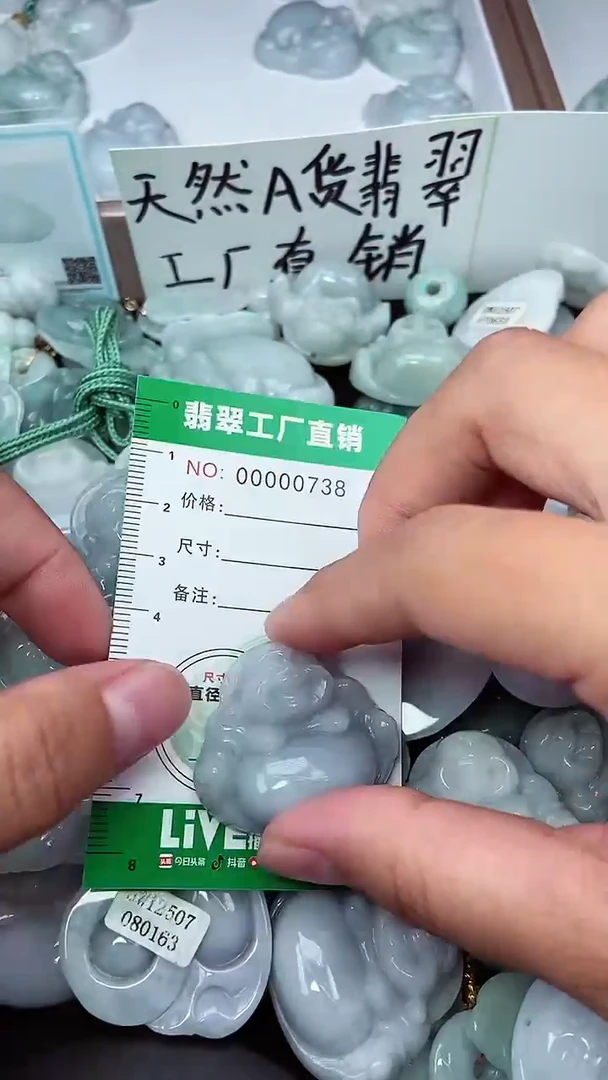 颈饰未镶嵌翡翠缅甸天然翡翠拍一发一0738