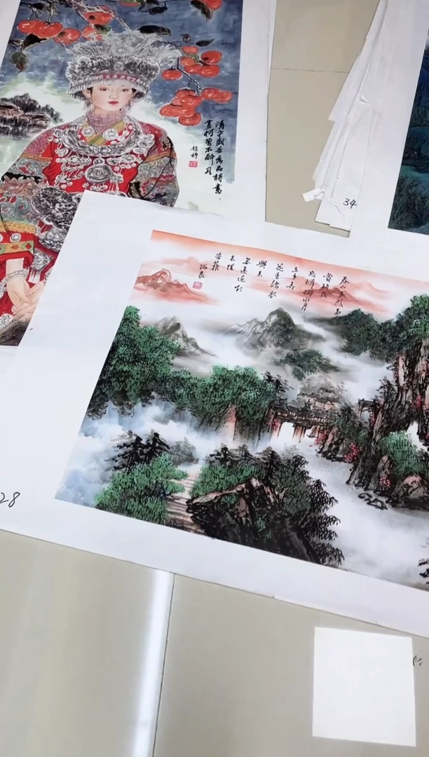 国画九霄甄选国画作品x28