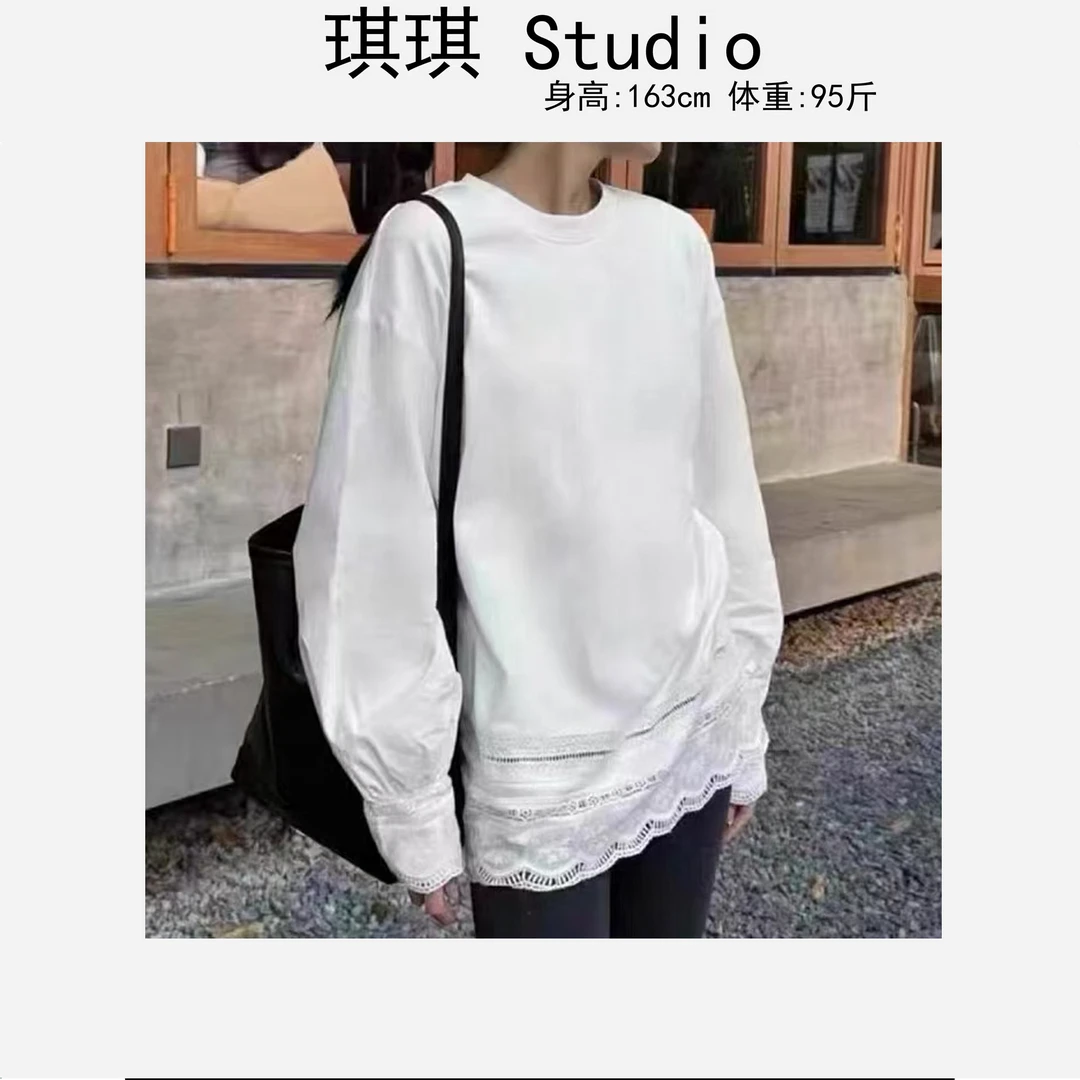 早春新款气质时尚甜美洋气拼接提花简约显瘦减龄百搭上衣9136-G