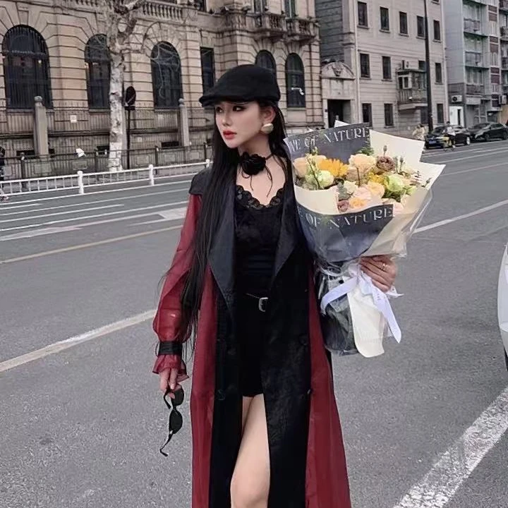 （夏日烟火）原创设计师款夏日轻薄宽松长款防晒衣外套2545