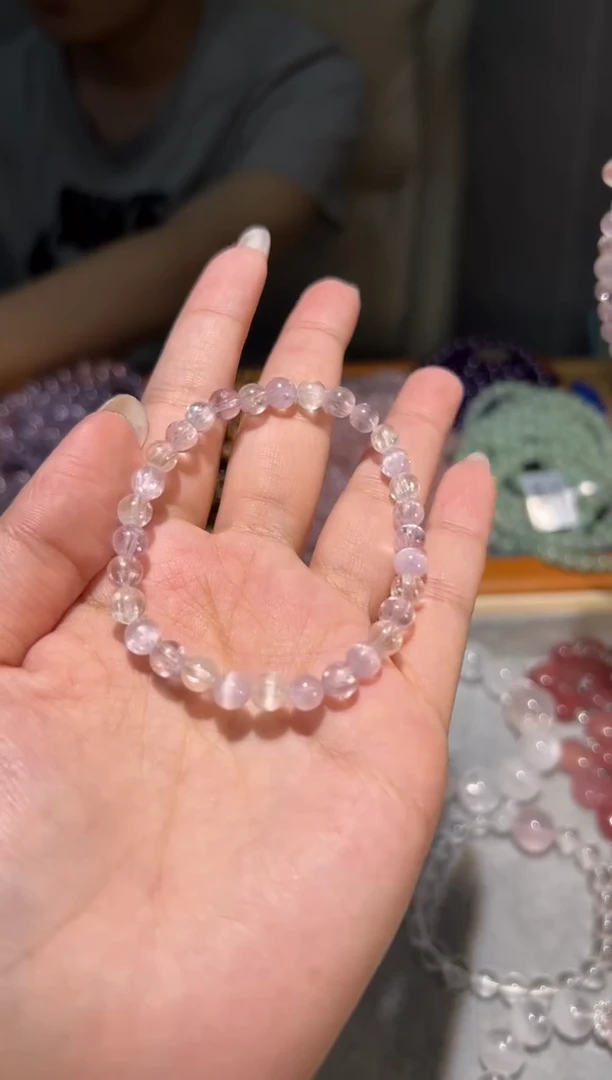 手串锂辉石未镶嵌阿富汗彩锂辉石6mm手串多样性发其一