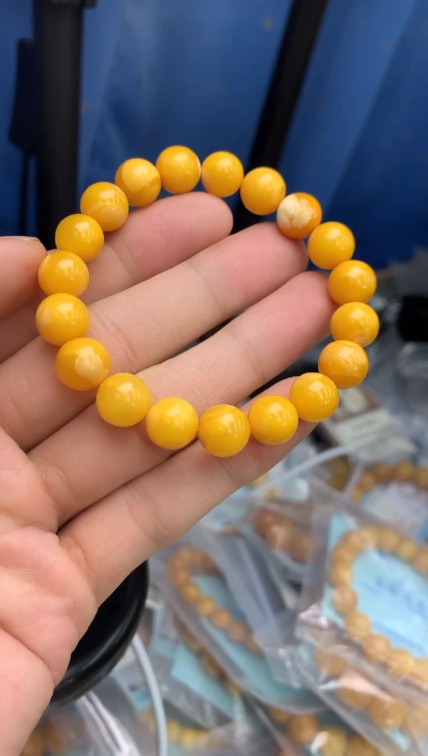 裸石蜜蜡未镶嵌手串