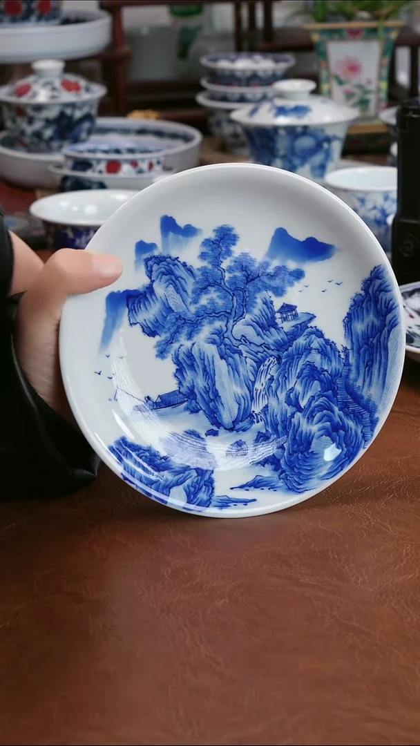 景德镇高端茶器景德镇墨奈纯手工手绘高端茶器