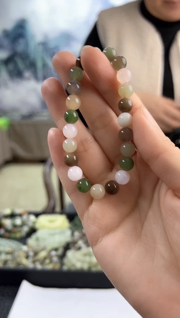 【闪购商品】和田玉手串未镶嵌8mm左右多宝多样性发货仅一条