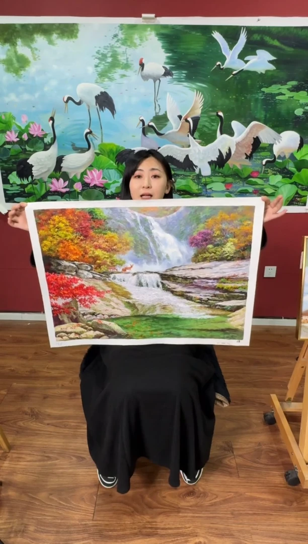 油画【53号】约50*70cm丨朝鲜原创纯手绘孤品油画丨顺丰包邮