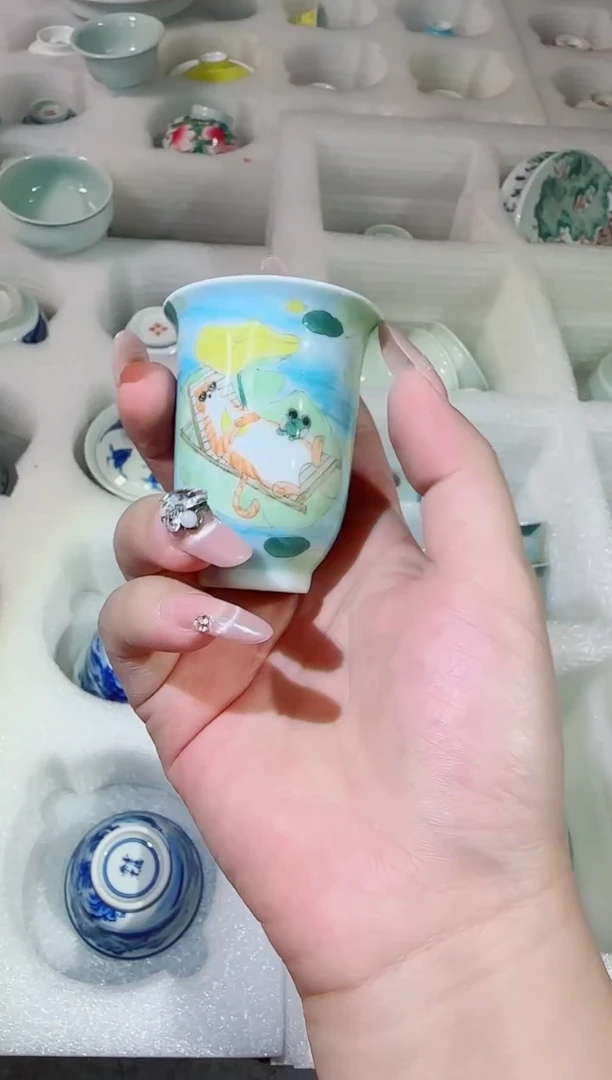 瓷片景德镇瓷器茶器茶杯