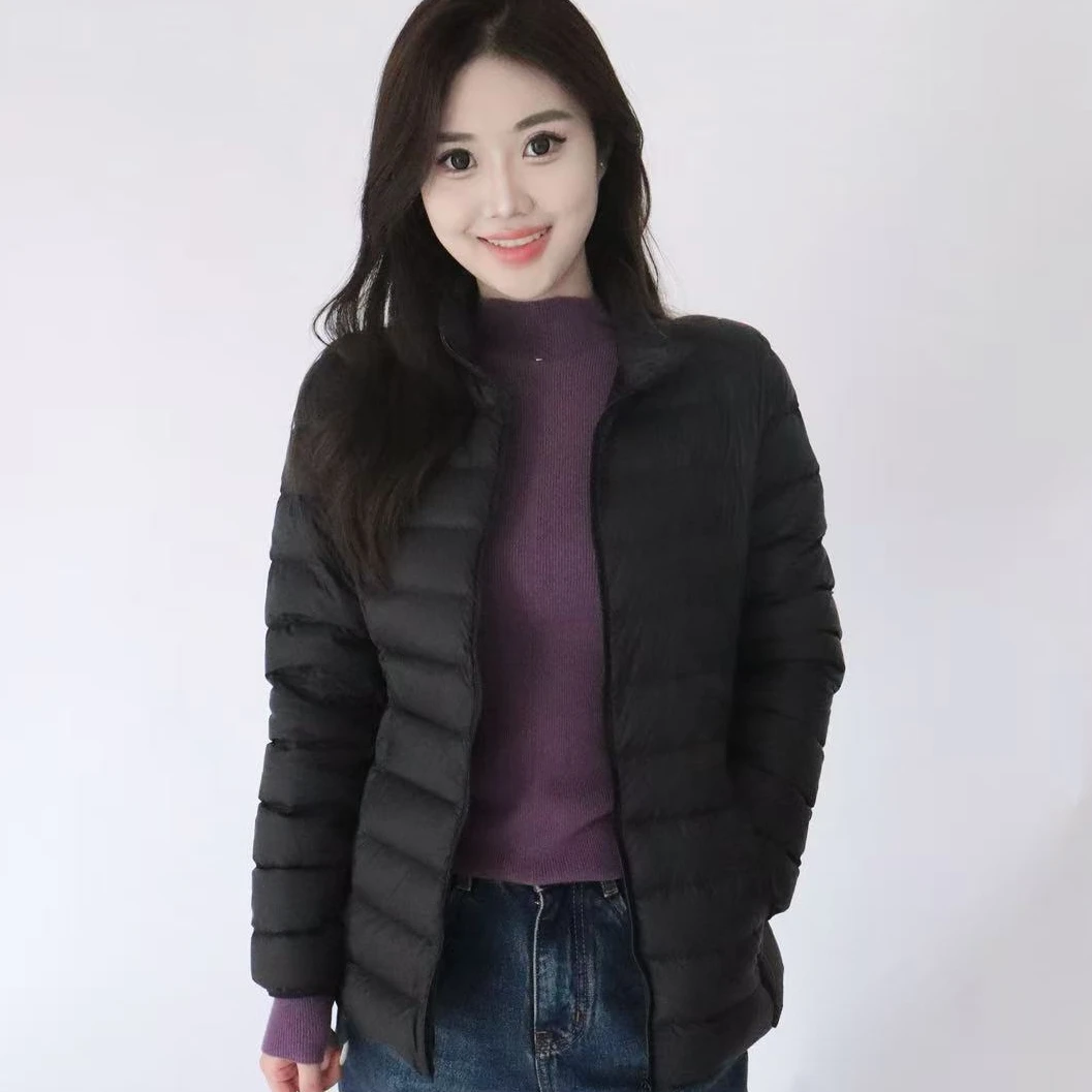 秋冬女款立领防风保暖羽绒服1592