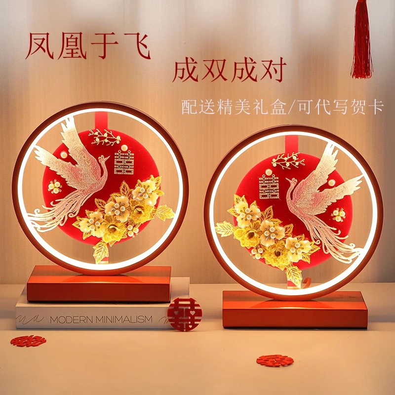 新款结婚台灯新娘床头灯陪嫁灯简约一对新婚礼物高档实用送新人