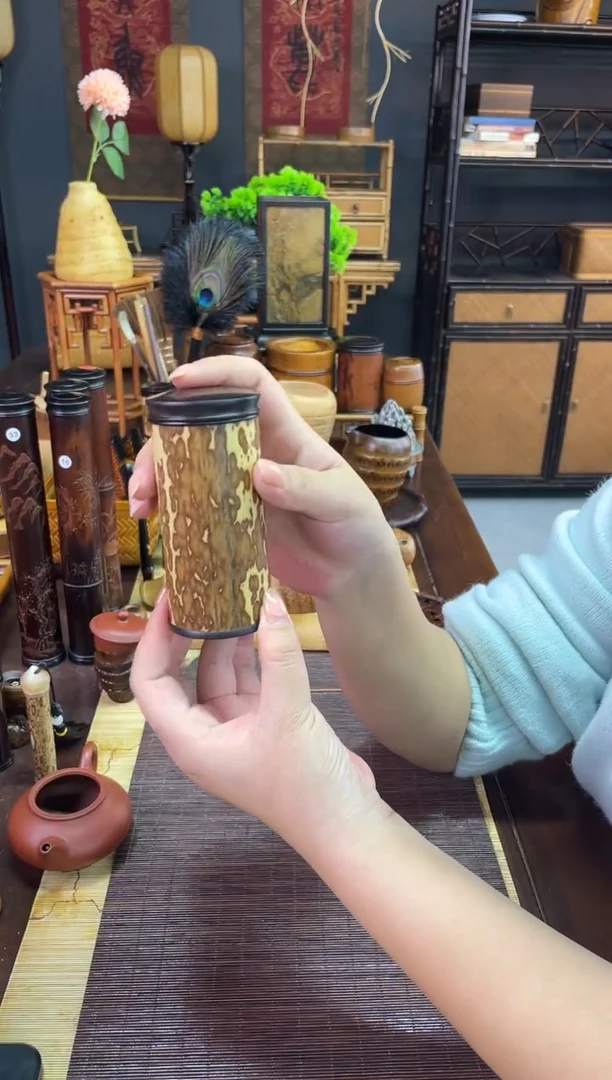 梅妃竹茶叶罐纯手工