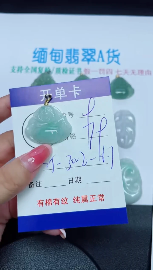 翡翠未镶嵌吊坠(赠链)9