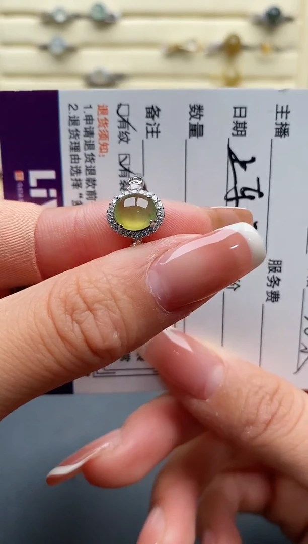 银S925镶嵌戒指翡翠555555+1